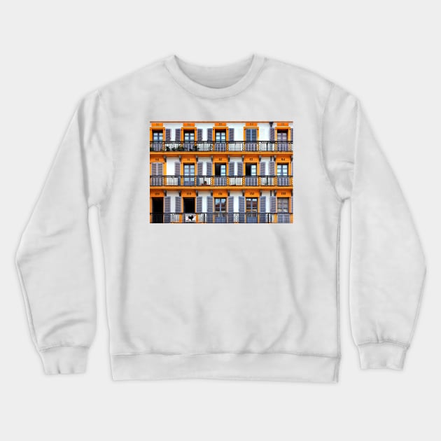 Physical Graffiti in Donostia - San Sebastian Crewneck Sweatshirt by Cretense72